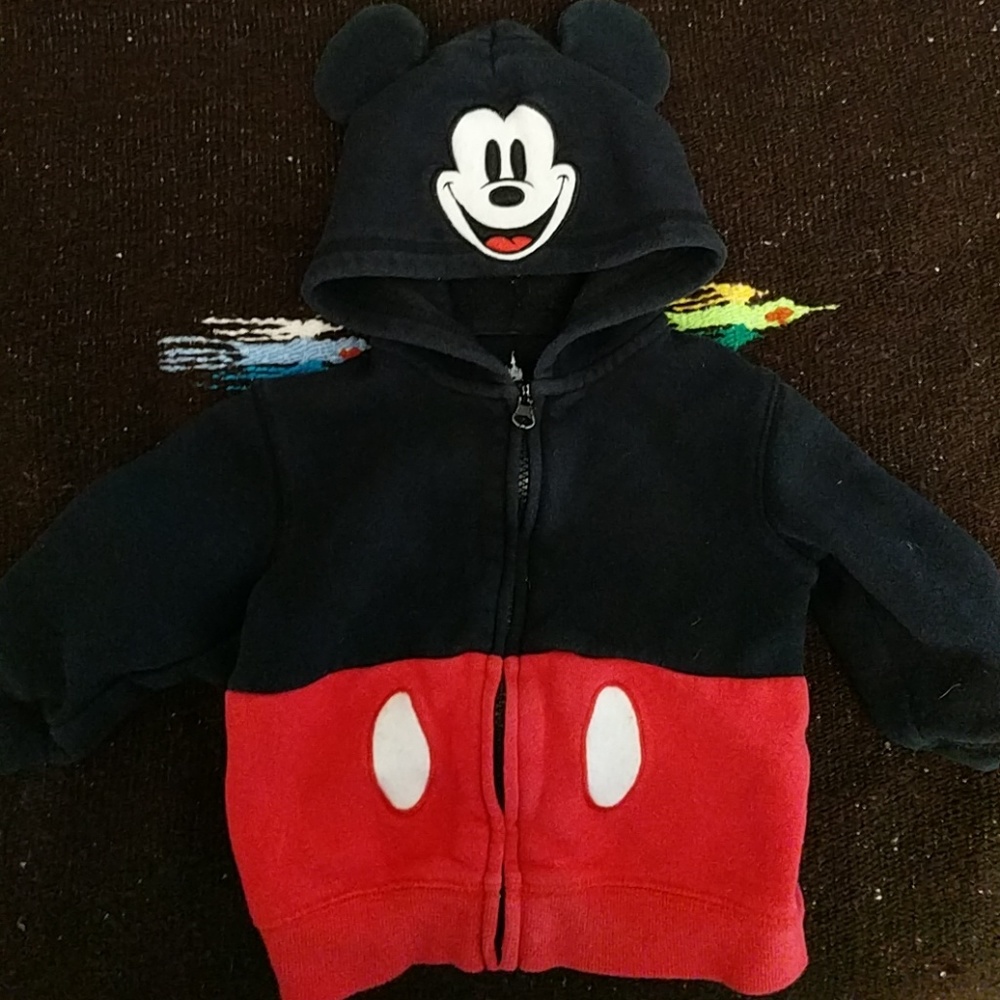 Size 24M Disney Mickey Mouse Zipper Hoodie